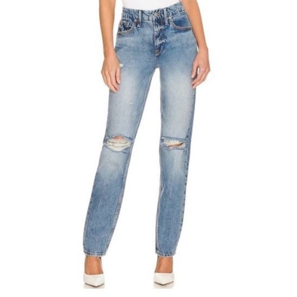 NEW Good American Women's Good '90s Icon Jeans Straight Leg Indigo 065 Revolve - Picture 1 of 7